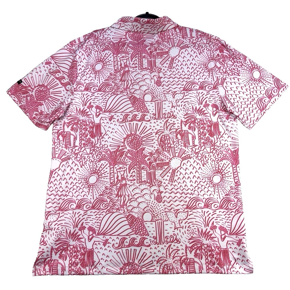 Yatta Golf Shirt Mens‎ XL Shaka Life Hawaiian Tropical Hula Performance Polo - Picture 4 of 7